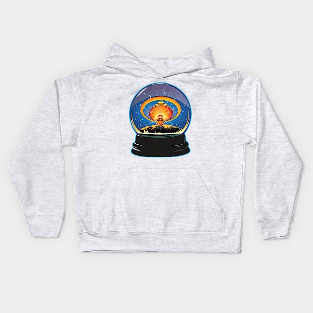 Atomic Snow Globe Kids Hoodie by ReaperShoppe